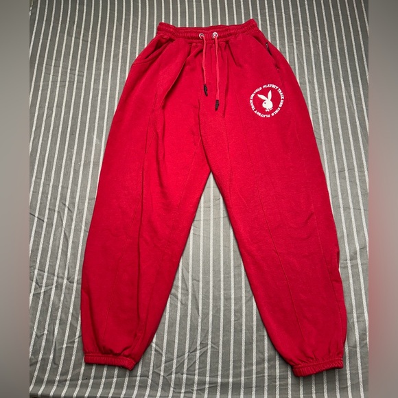 PLAYBOY Pants - Playboy Track and Field graphic sweatpants Red Women's Size 4